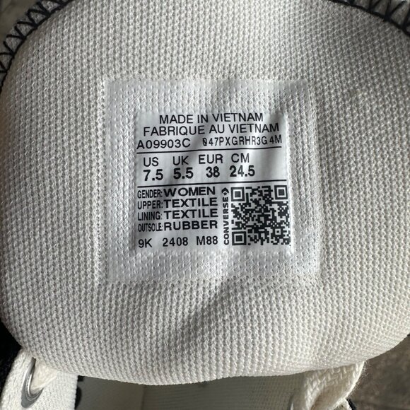 ⭐Converse Chuck Taylor All Star Lift Platform Hi Large Stars 7.5 Shoes A09903C⭐ - Picture 9 of 11